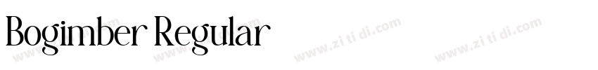 Bogimber Regular字体转换